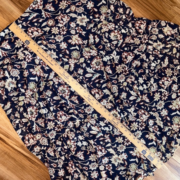 Lauren Ralph Lauren Floral Print Navy Tiered Skirt 16 - Picture 6 of 6